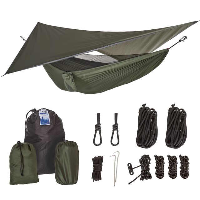Fonnabu hengekøye m/ tarp Ebony/ Thyme - 1