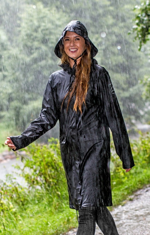 Marina lang regnkåpe Black Dame - 1