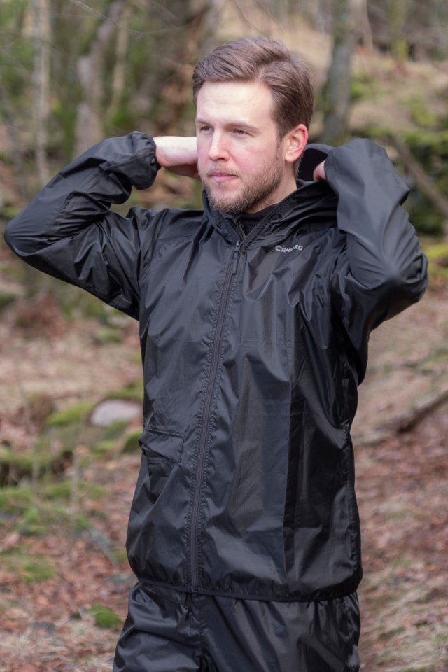 Dálki packable regnjakke Jet Black - 1