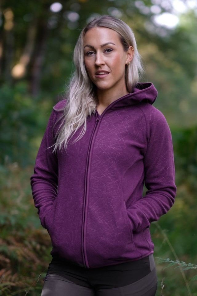 Solglimt resirkulert hettejakke Purple Dame - 1