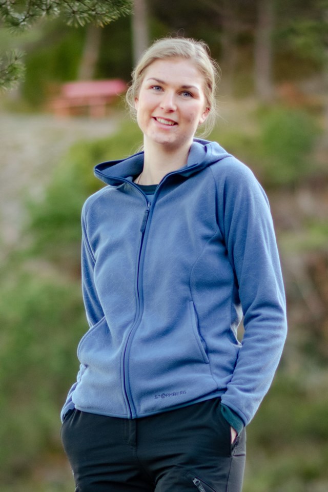 Solglimt resirkulert hettejakke Blue Dame - 1