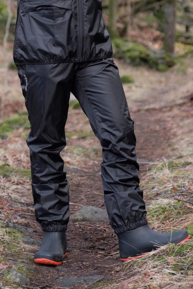 Dálki packable regnbukse Jet Black - 1