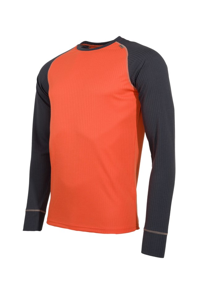 Lindland resirkulert trøye Orange Rust / Ebony - 1