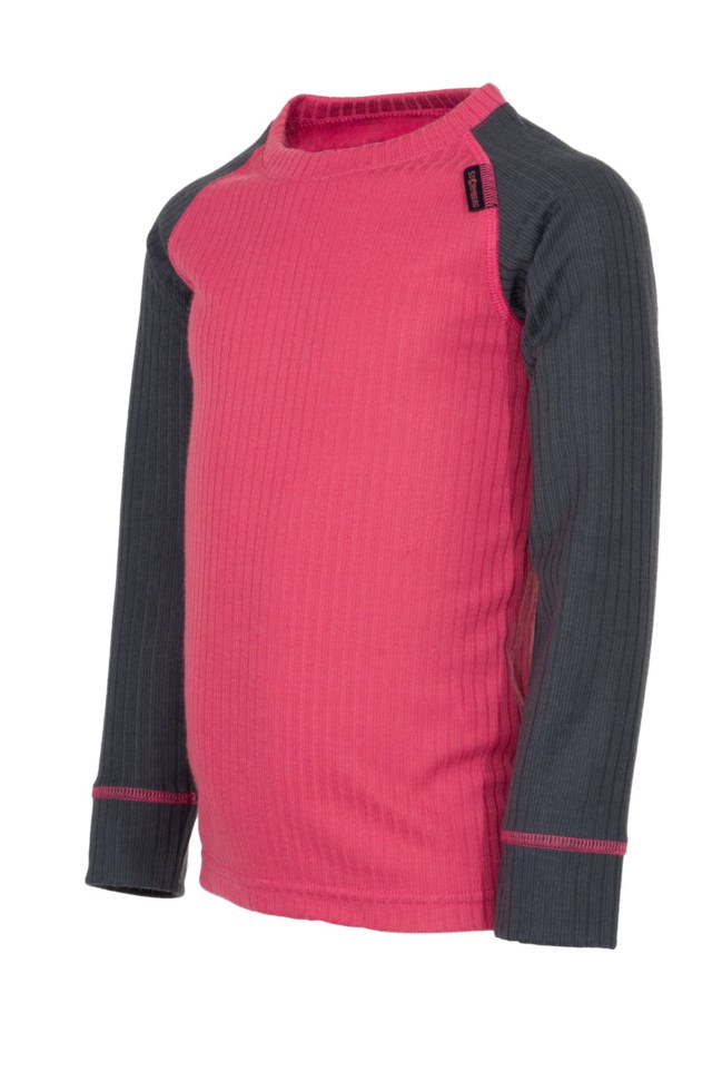Lindland resirkulert trøye barn 1-7 Grey|Pink Barn - 1