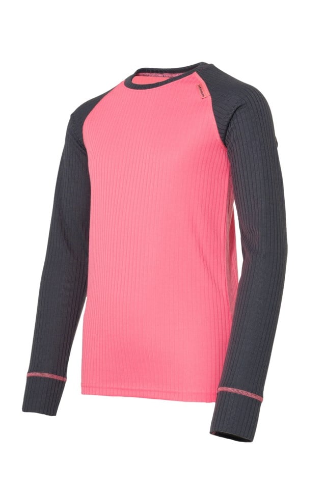 Lindland resirkulert trøye barn 8-14 Grey|Pink Barn - 1