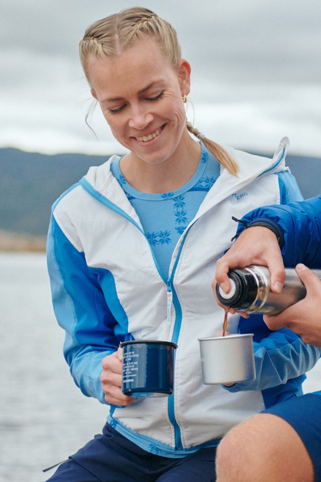 Erdal resirkulert jakke White|Blue Dame - 1