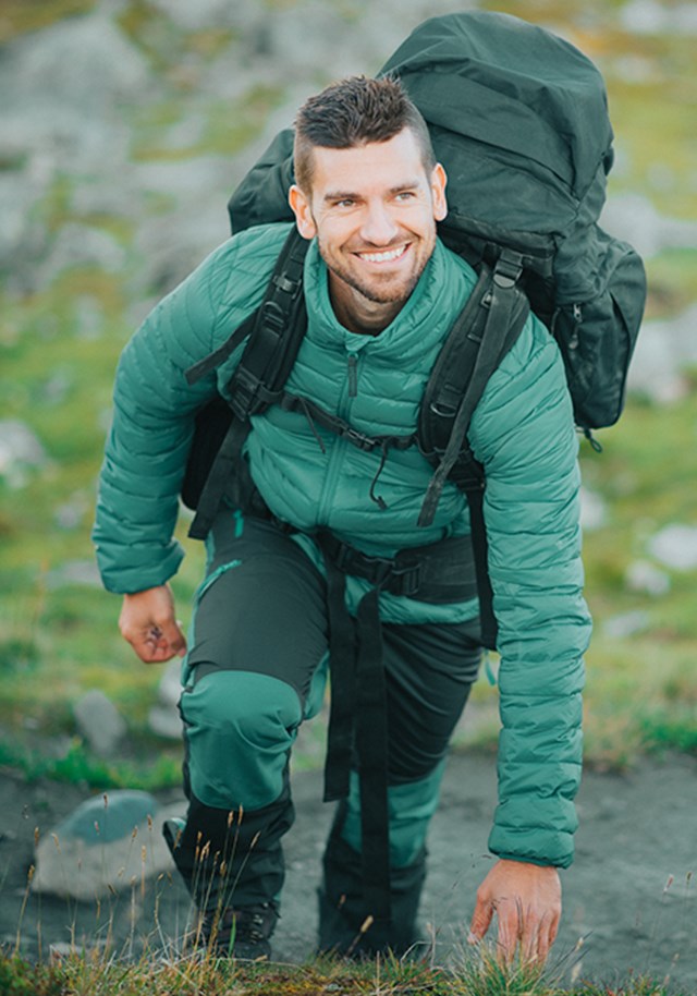 Holterfjellet resirkulert skallbukse Grey|Green Herre - 1