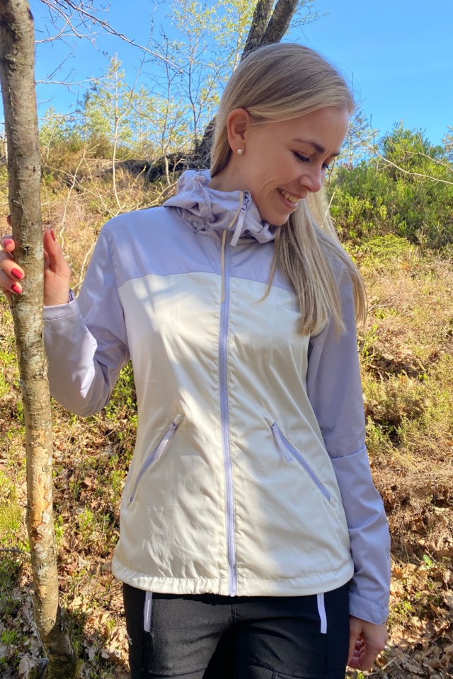 Helgeland resirkulert vindjakke White|Purple Dame - 1