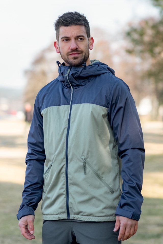 Helgeland resirkulert vindjakke Dress Blues/ Sea Spray - 1