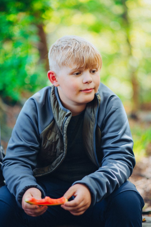 Sprinter resirkulert hybridjakke barn 8-14 Grey|Green Barn - 1