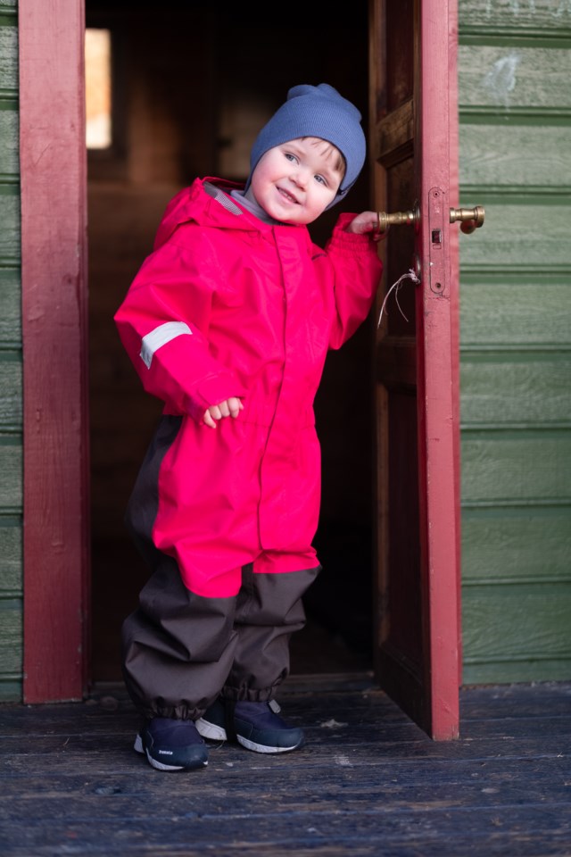 Dammen resirkulert parkdress barn 1-7 Black|Pink Barn - 1