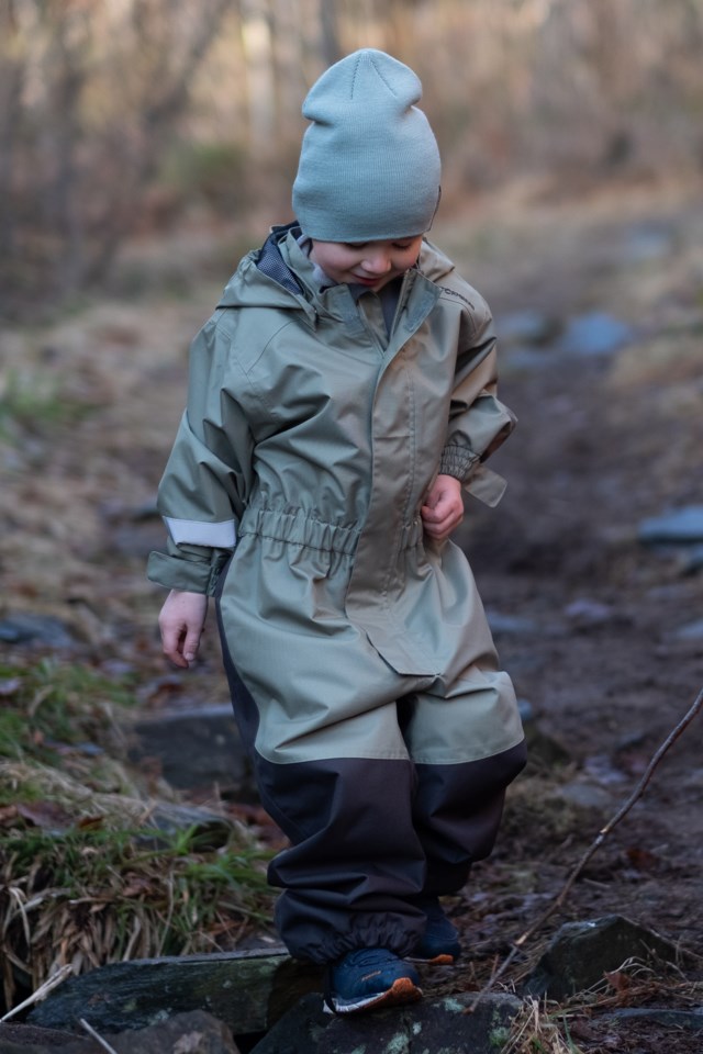 Dammen resirkulert parkdress barn 1-7 Oil Green/ Raven - 1