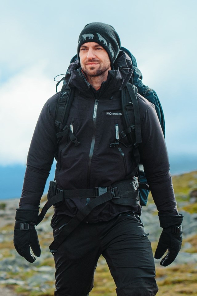 Biegga resirkulert skalljakke Black Herre - 1