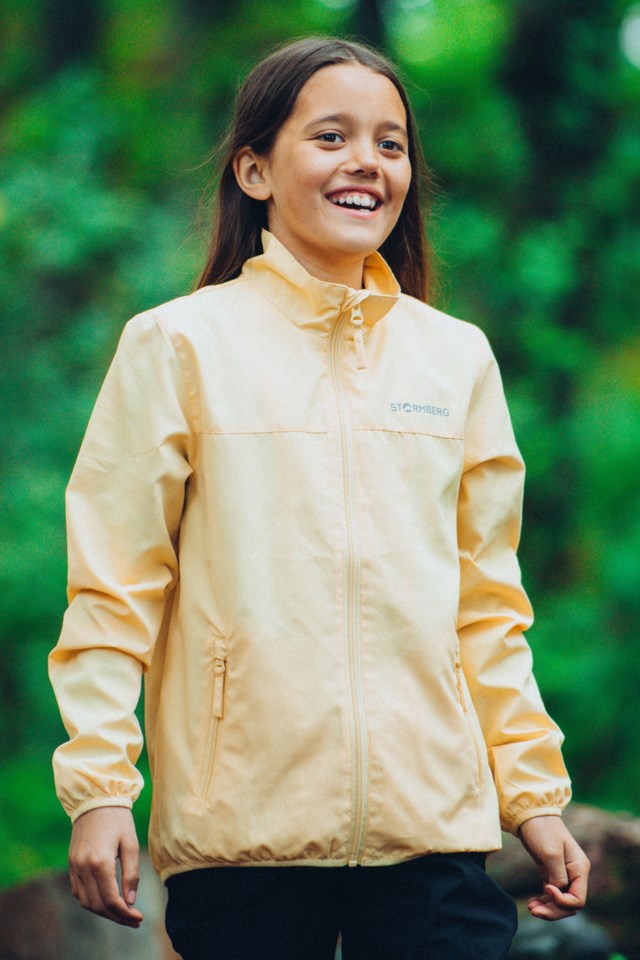 Vindedal resirkulert vindjakke barn 8-14 Yellow Barn - 1