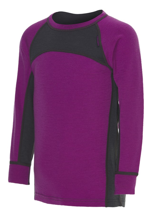 Hadlaskard ulltrøye barn 1-7 Ebony/ Hyacinth Violet - 1
