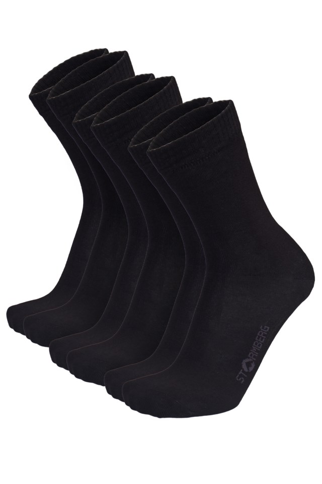 Sira bambus sokk 3-pk Jet Black - 1