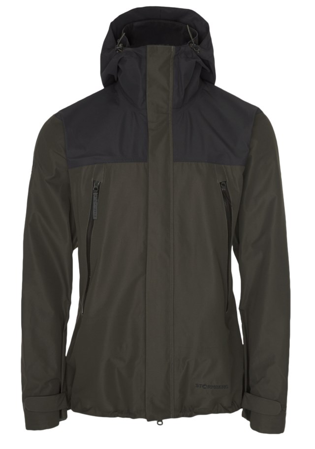 Seland resirkulert skalljakke Ebony/ Major Brown - 1