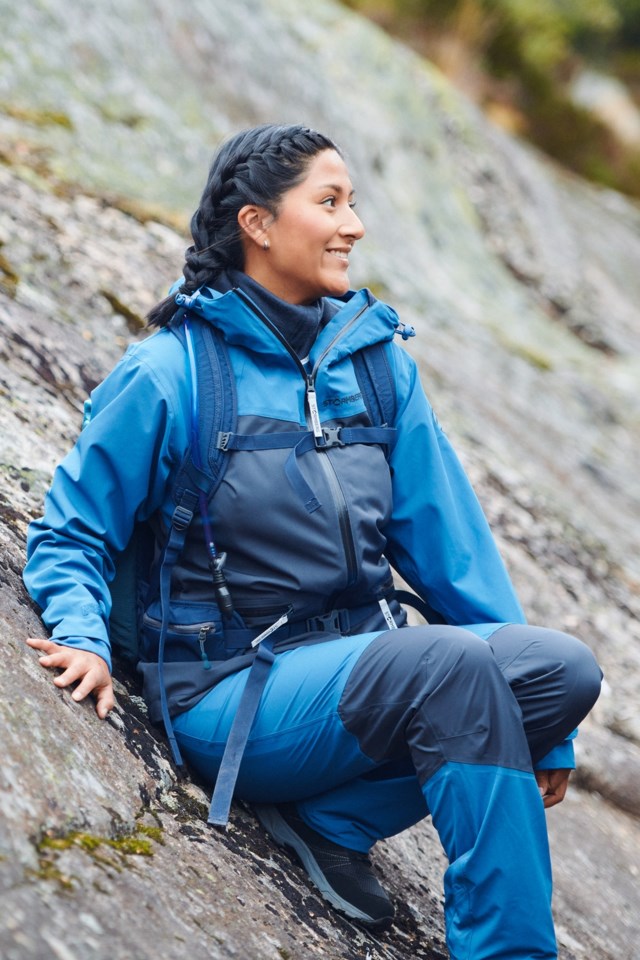 Farfjellet resirkulert skallbukse Grey|Blue Dame - 1