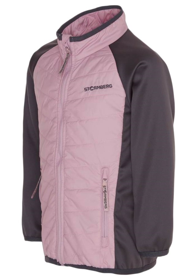 Rask resirkulert hybridjakke barn 1-7 Grey|Pink Barn - 1