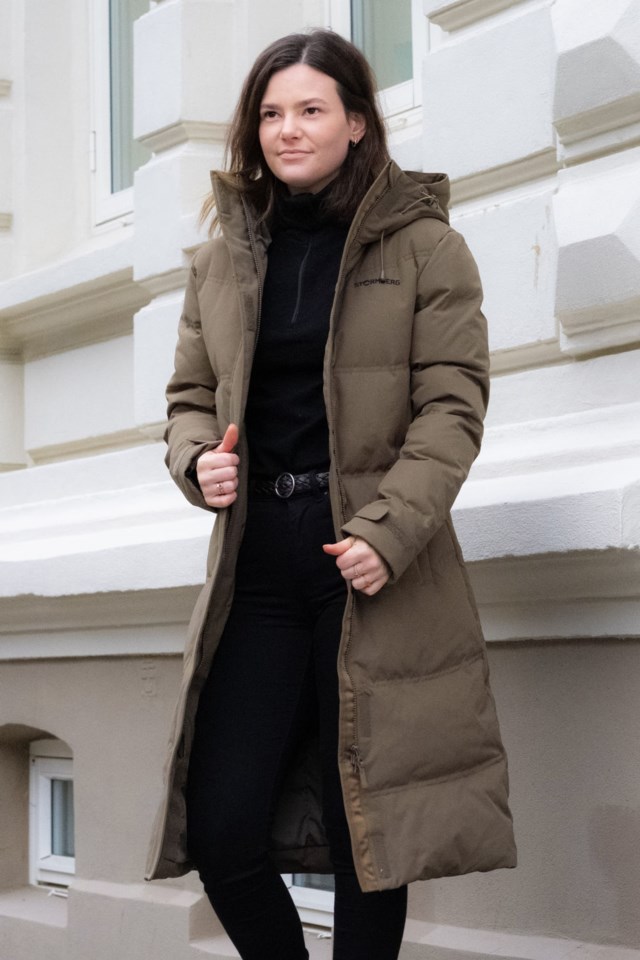 Svalbard lang dunparkas Green Dame - 1