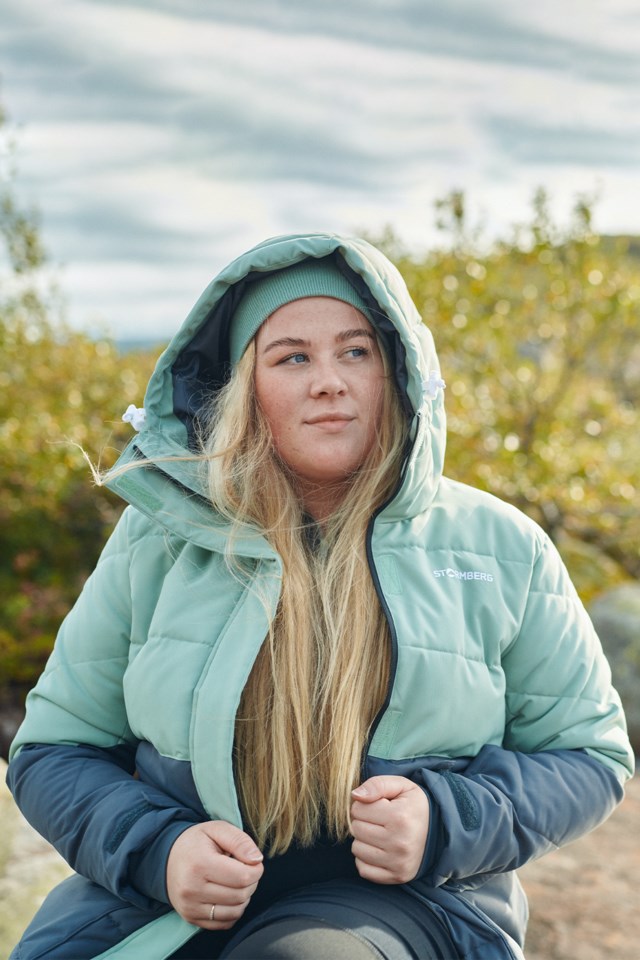 Hallingdal vinterjakke Grey|Green Dame - 1