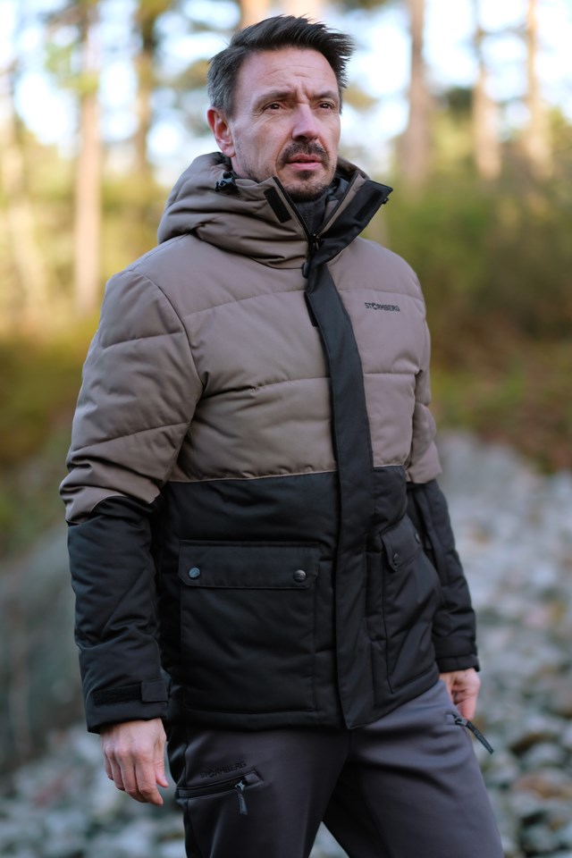 Hallingdal vinterjakke Jet Black/ Major Brown - 1