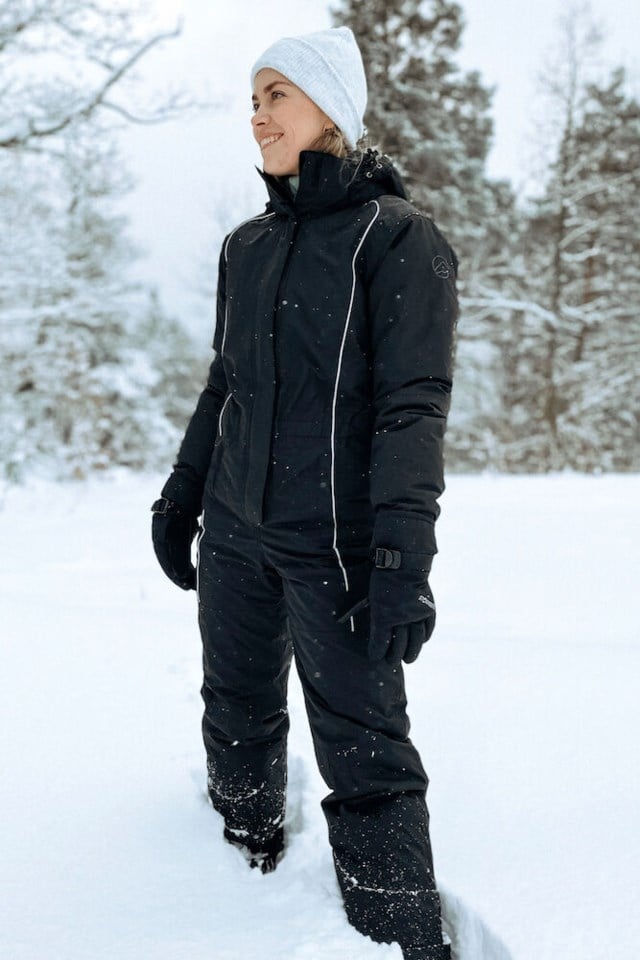 Ute resirkulert vinterdress Black Dame - 1