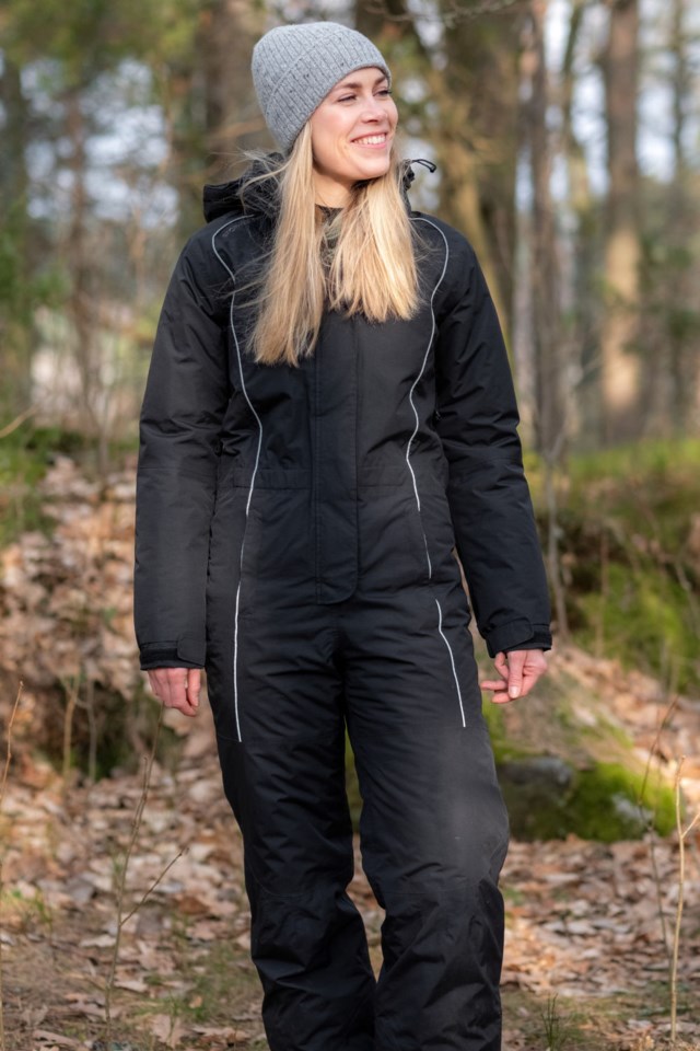Ute resirkulert vinterdress m/korte ben Jet Black - 1