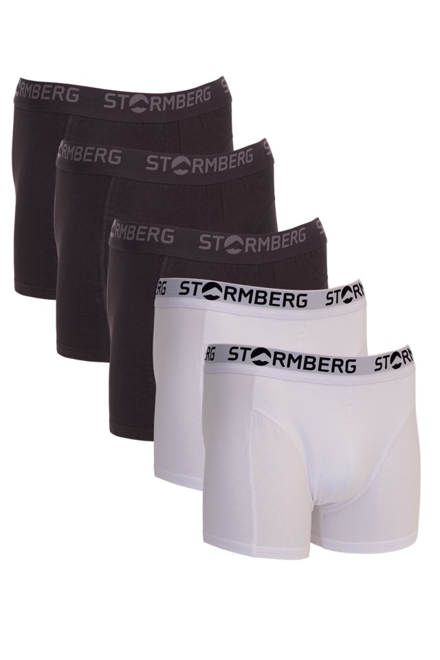 Tolan bomull boxer 5-pack White|Black Herre - 1