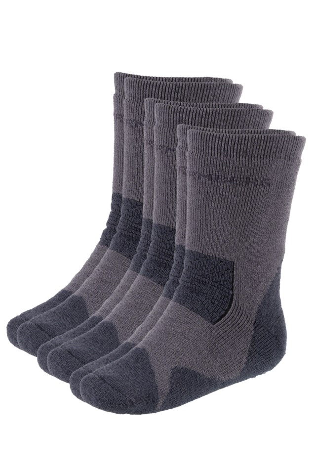 Breke ullsokk antiskli 3-pack Grey Barn - 1