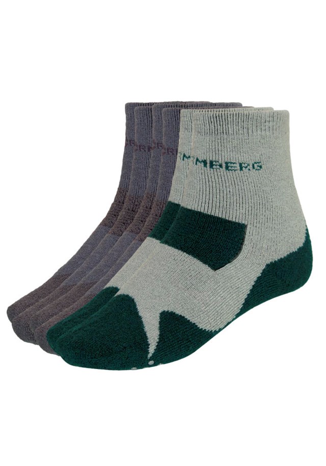 Breke ullsokk antiskli 3-pack Grey|Green Barn - 1