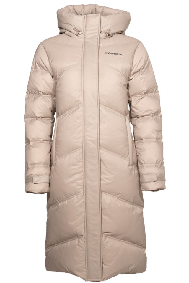 Longyearbyen resirkulert lang dunparkas Beige Dame - 1