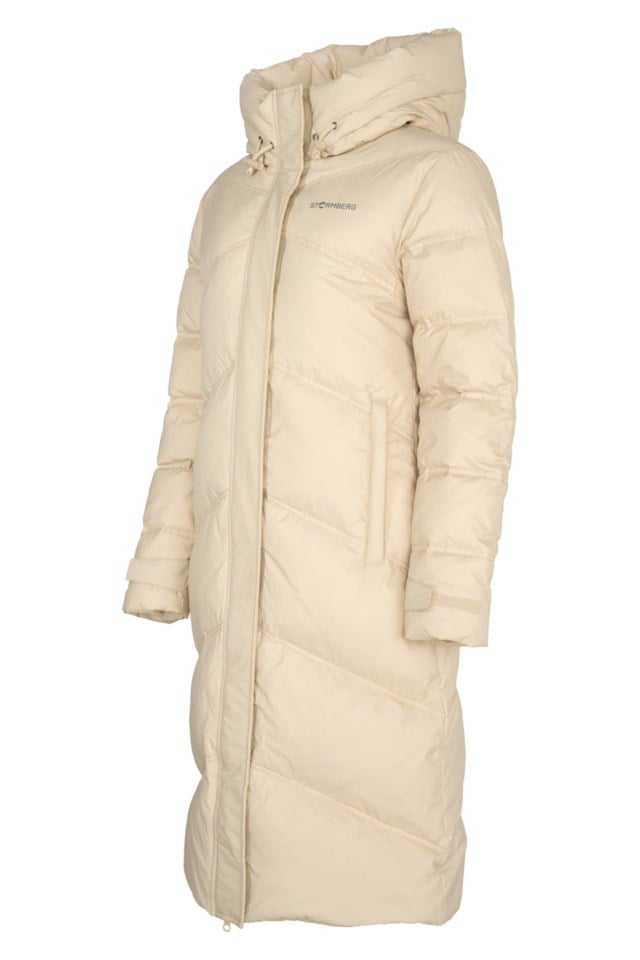 Longyearbyen lang dunparkas Beige Dame - 1