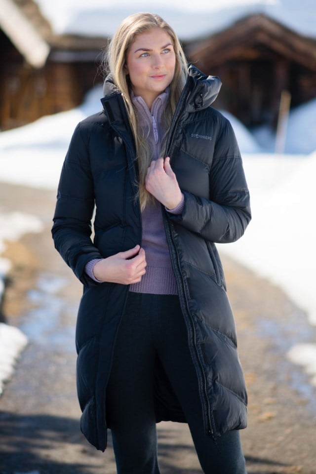 Longyearbyen resirkulert lang dunparkas Black Dame - 1