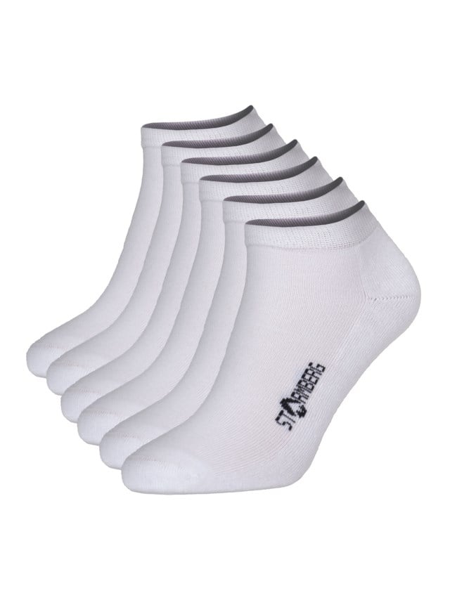 Hyen bambus ankelsokk 3-pack White|Pink Unisex - 1