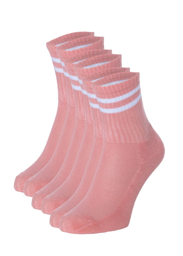 Hyen bambus sokk 3-pack barn 1-7 Pink Barn - 1