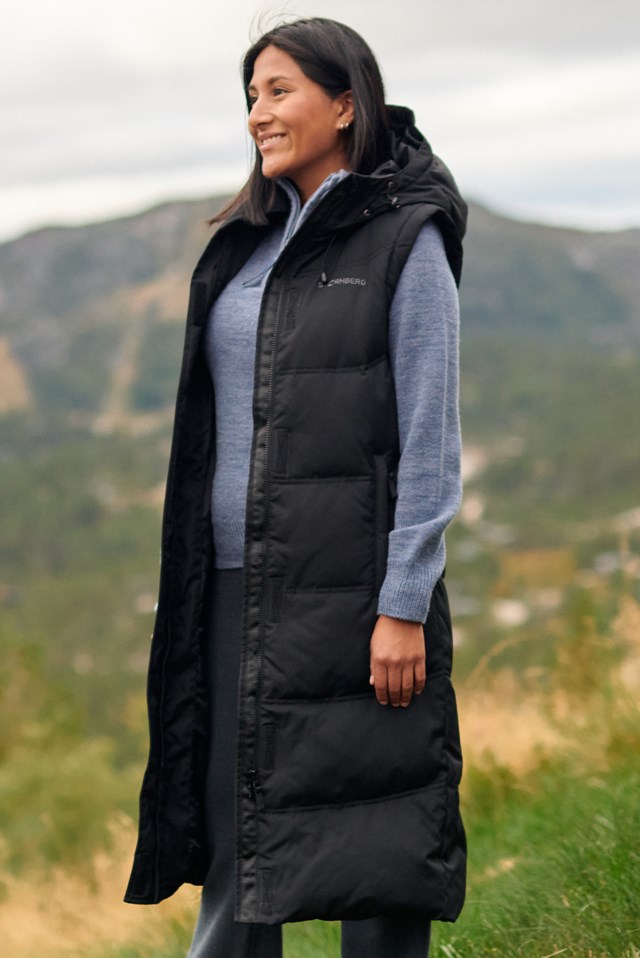Svalbard lang dunvest Jet Black - 1