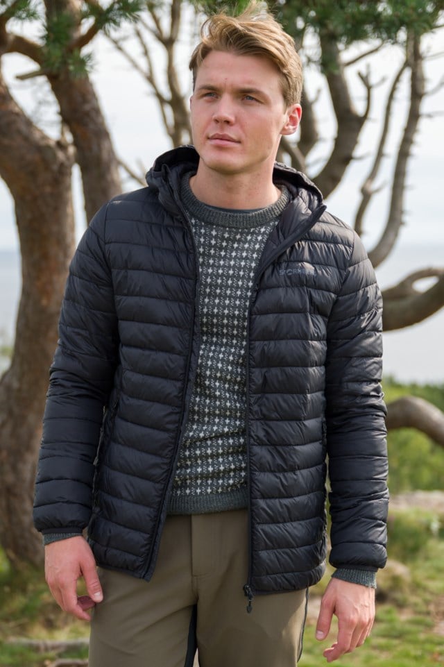 Folgefonna dunjakke m/ hette Black Herre - 1