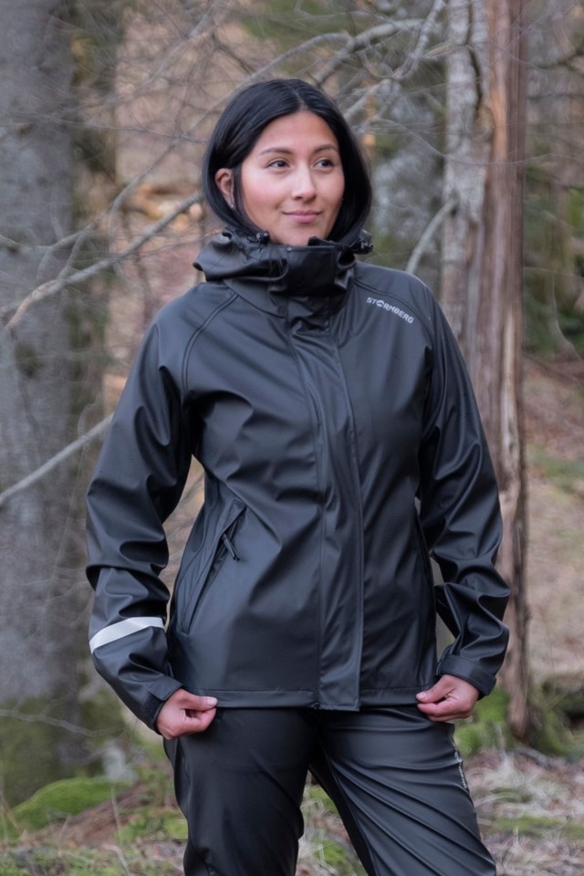 Kjosfossen regnjakke Black Dame - 1