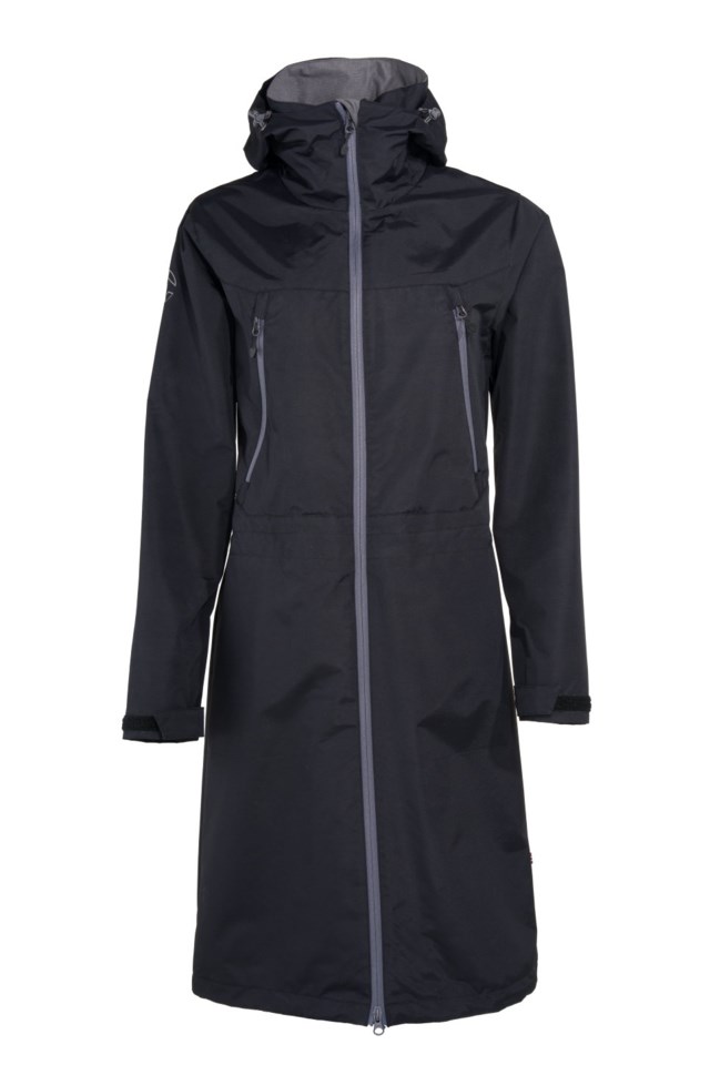 Froland lang skallparkas Black Dame - 1