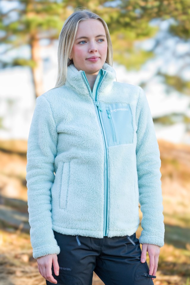 Varnes fleecejakke Glacier / Wasabi - 1