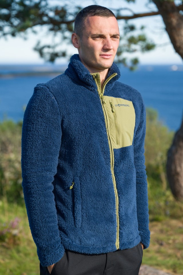 Varnes fleecejakke Dark Denim - 1