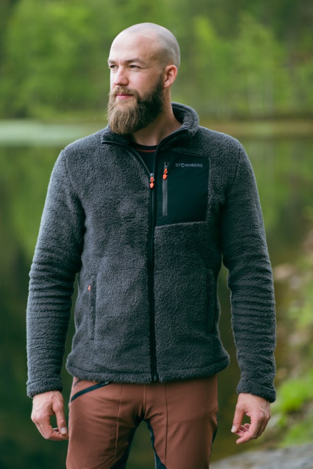 Varnes fleecejakke Black Herre - 1