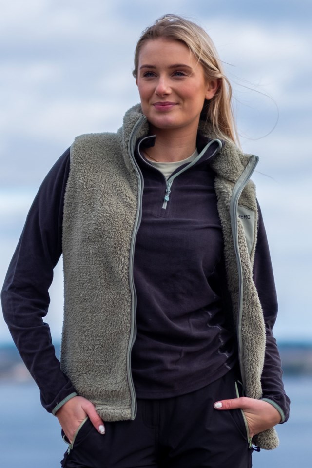 Varnes fleecevest Green Dame - 1
