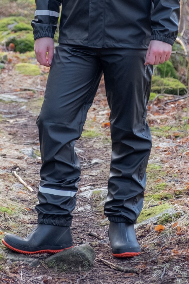 Regndag resirkulert regnbukse unisex Jet Black - 1