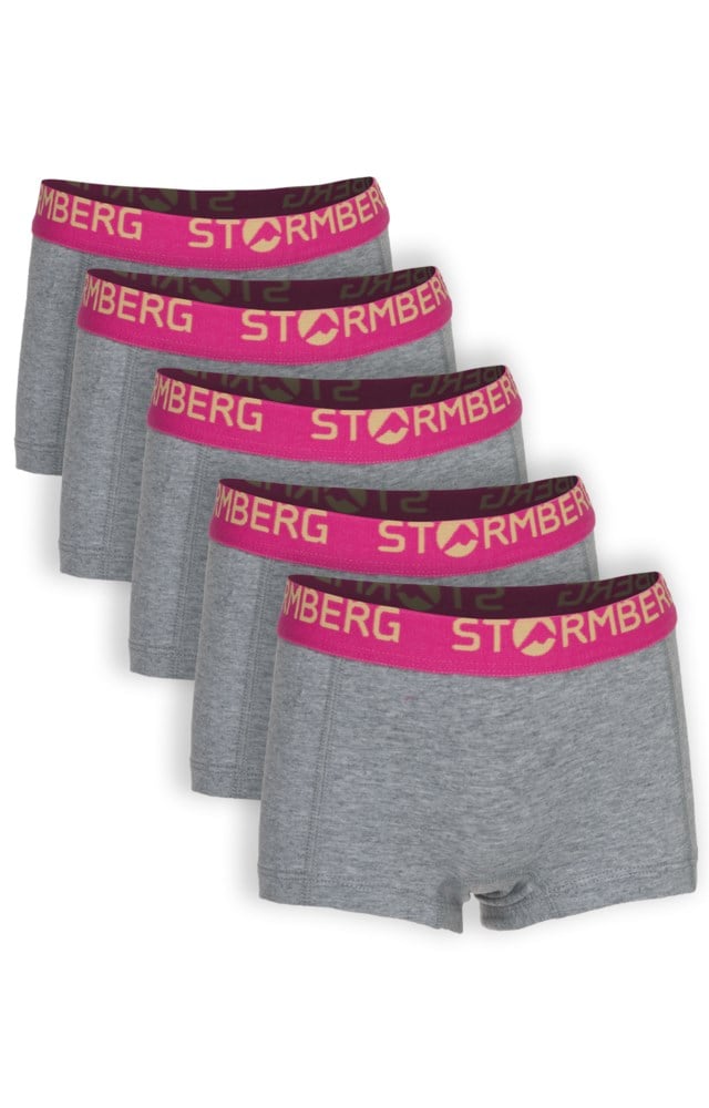 Hjellestad boxer 5-pack jente 1-7 Grey|Pink Barn - 1