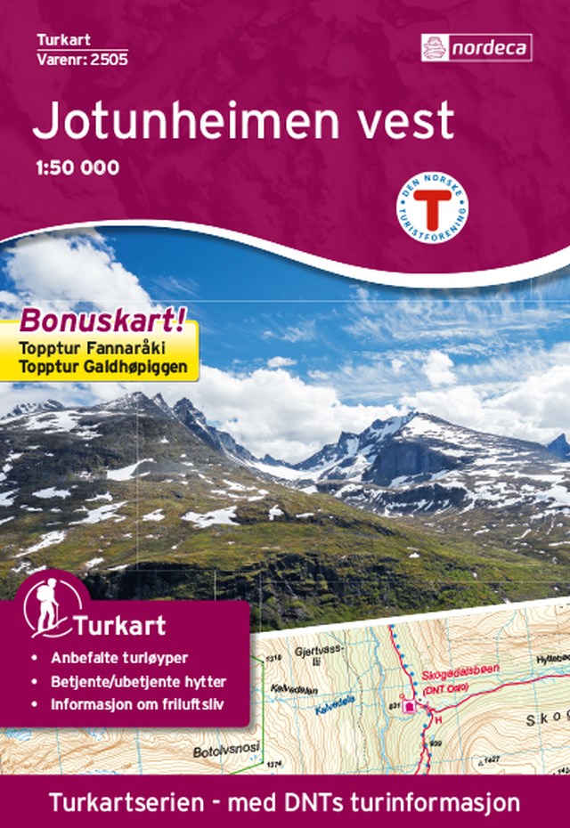 Turkart Jotunheimen vest 1:50 000 Variant 3 - 1