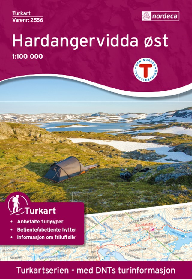 Turkart Hardangervidda øst 1:100 000 Variant 9 - 1