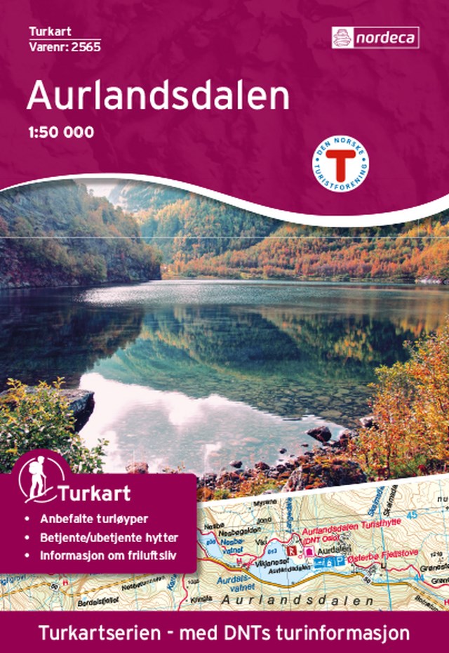 Turkart Aurlandsdalen 1:50 000 Variant 18 - 1