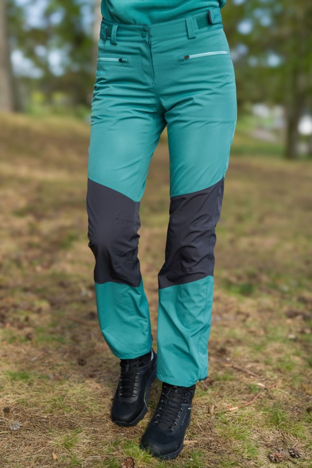 Farfjellet resirkulert skallbukse m/ korte ben Grey|Green Dame - 1